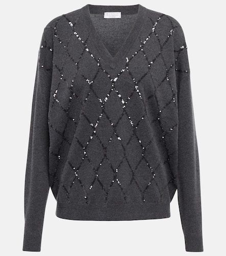 Dazzling Argyle wool-blend sweater - Brunello Cucinelli - Modalova