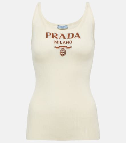 Prada Tank top de seda con logo - Prada - Modalova