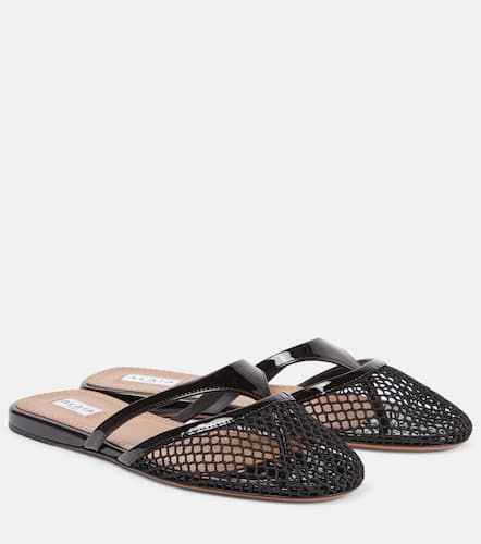 Alaïa Mules Infradito de red con piel - Alaia - Modalova