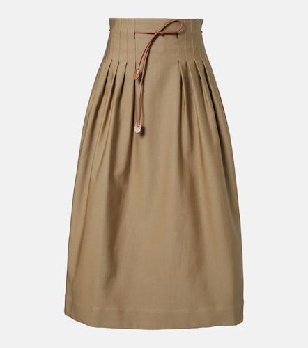 Tempio belted cotton twill midi skirt - Max Mara - Modalova