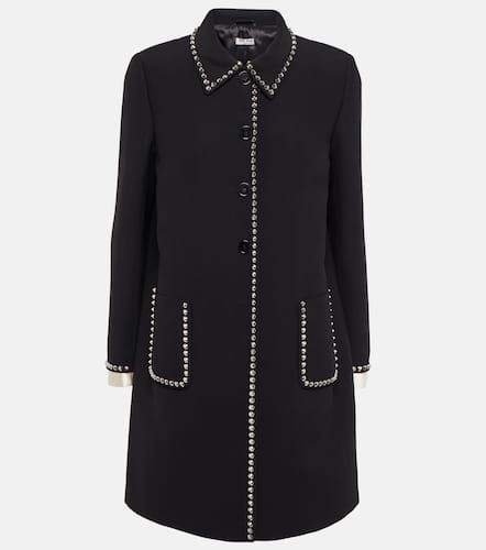 Studded single-breasted coat - Miu Miu - Modalova