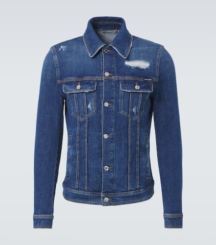 Distressed denim jacket - Dolce&Gabbana - Modalova