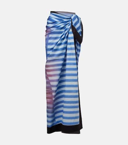 Printed cotton beach cover-up - Jean Paul Gaultier - Modalova