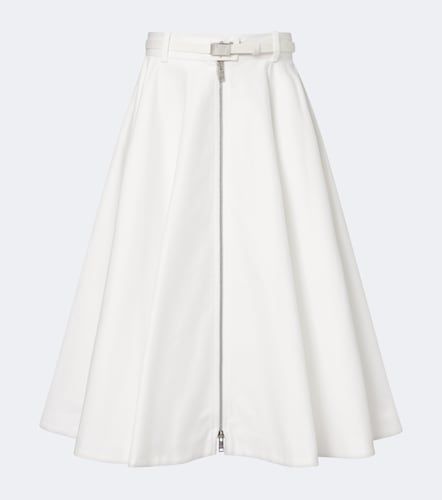Gonna midi in cotone con cintura - Prada - Modalova