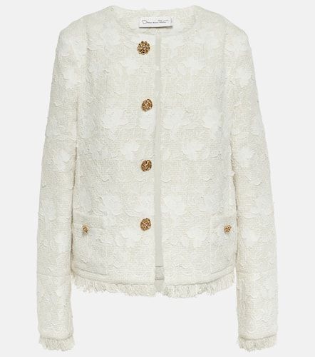 Gardenia embroidered tweed jacket - Oscar de la Renta - Modalova