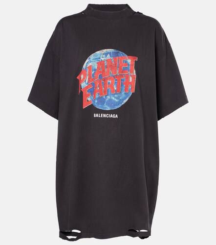 T-shirt Planet Earth in jersey di cotone - Balenciaga - Modalova