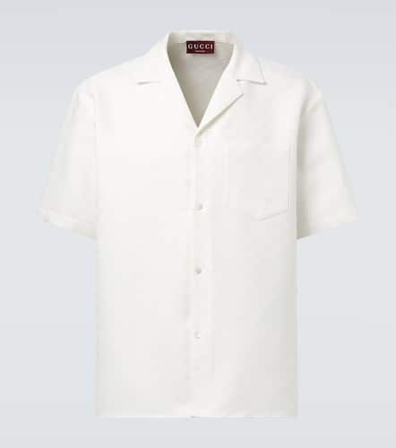 Camisa bowling en mezcla de lino - Gucci - Modalova