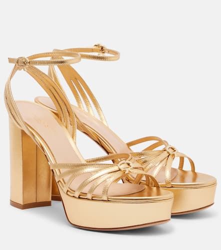 Plateausandalen Rita 70 aus Metallic-Leder - Gianvito Rossi - Modalova