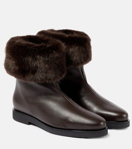 The Off-Duty faux fur-lined leather boots - Toteme - Modalova