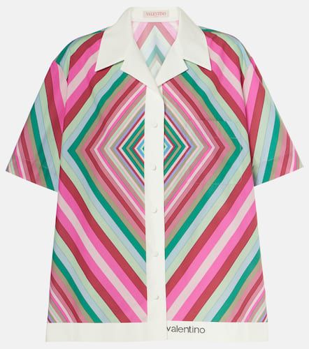 Printed cotton poplin shirt - Valentino - Modalova