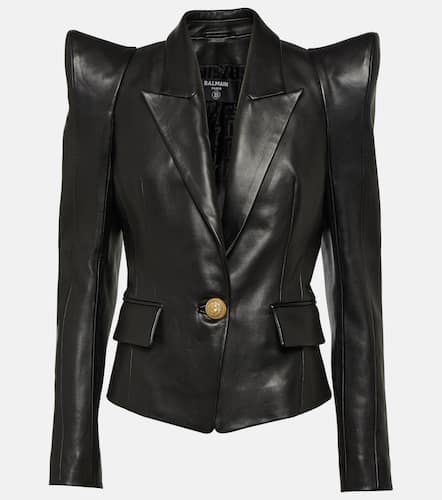 Balmain Blazer in pelle - Balmain - Modalova