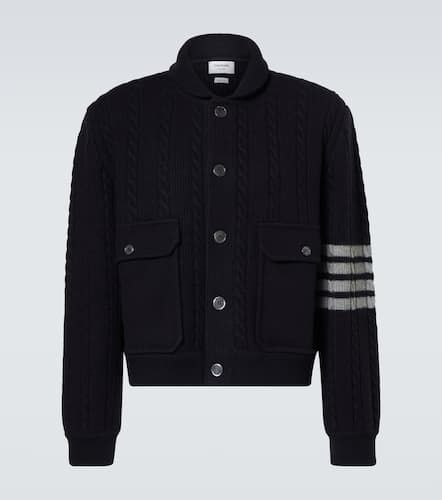 Bar wool and cotton-blend bomber jacket - Thom Browne - Modalova