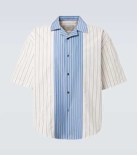 Striped cotton poplin bowling shirt - Ami Paris - Modalova