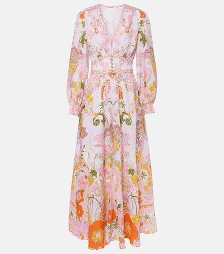 Embellished floral linen maxi dress - Camilla - Modalova