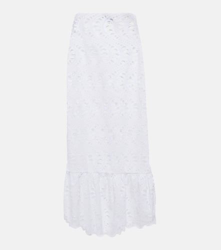 Falda midi de algodón con bordado inglés - Giambattista Valli - Modalova