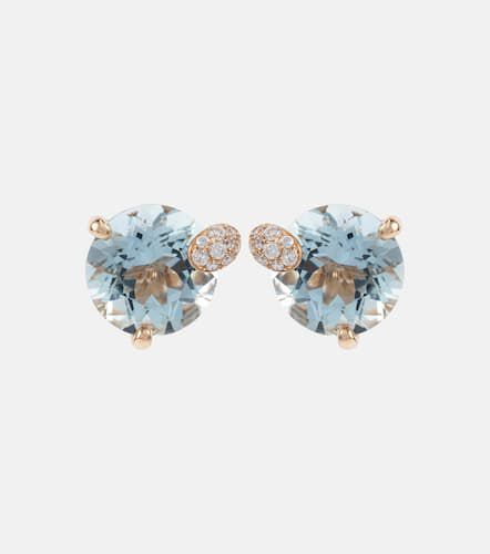 Kt rose gold earrings with aquamarine and diamonds - Bucherer Fine Jewellery - Modalova
