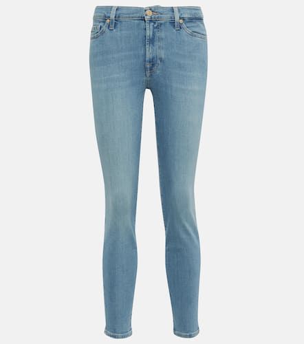 Jeans ajustados con tiro medio adornados - 7 For All Mankind - Modalova