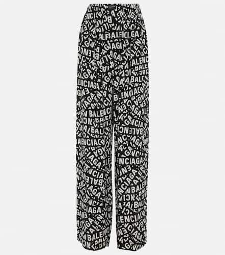 Pantalones anchos con logo - Balenciaga - Modalova