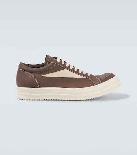 Luxor suede-trimmed leather sneakers - Rick Owens - Modalova