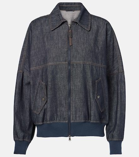 Bomberjacke aus Denim - Brunello Cucinelli - Modalova