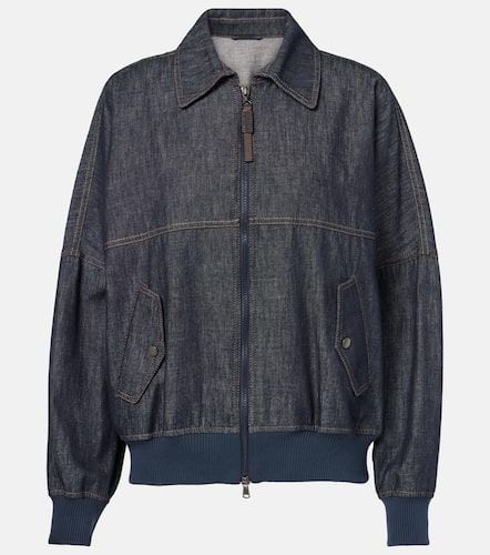 Denim bomber jacket - Brunello Cucinelli - Modalova