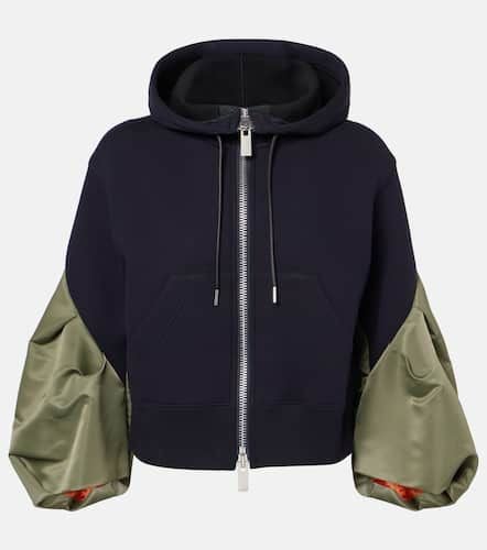 Sudadera con capucha de jersey y sarga - Sacai - Modalova