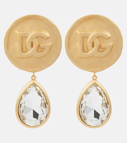 DG crystal-embellished drop earrings - Dolce&Gabbana - Modalova