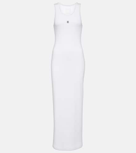Vestido largo acanalado de jersey de algodón - Givenchy - Modalova