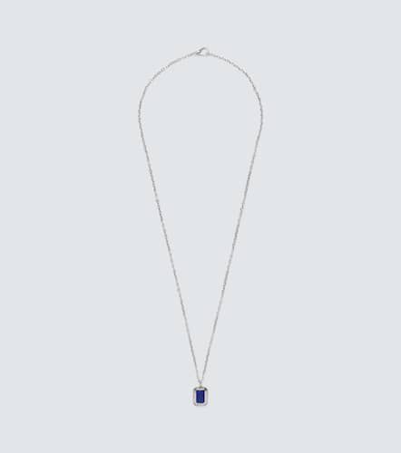 Kt white gold pendant necklace with lapis and diamonds - Shay Jewelry - Modalova