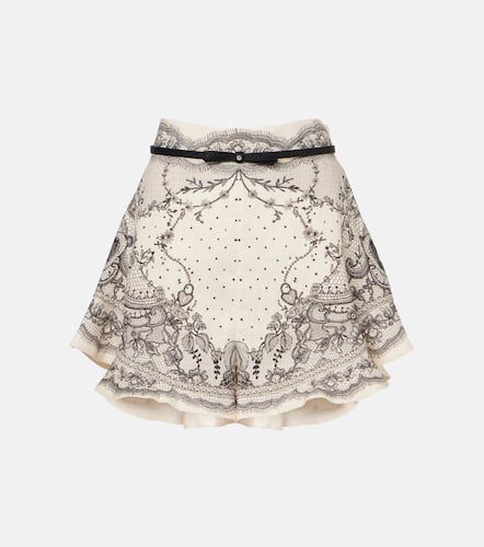 Shorts Crush a vita alta in lino - Zimmermann - Modalova