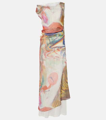 Printed satin maxi dress - Jacques Wei - Modalova