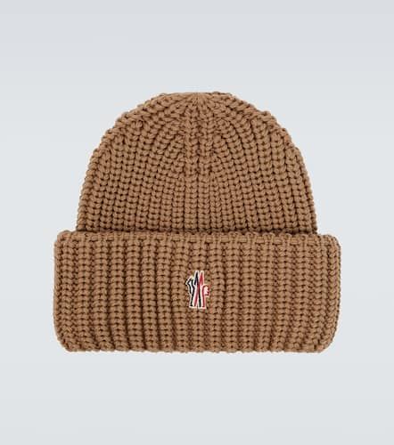 Gorro acanalado de lana virgen con logo - Moncler Grenoble - Modalova