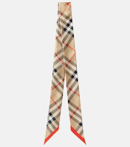 Check silk twill scarf - Burberry - Modalova