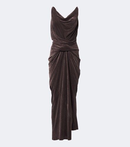 Vestido largo Strutter de terciopelo drapeado - Rick Owens - Modalova