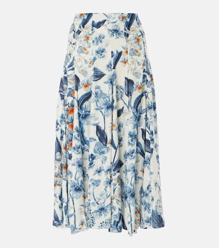 Mimosa floral midi skirt - Agua by Agua Bendita - Modalova