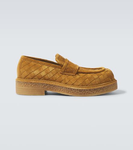 Haddock Intrecciato suede loafers - Bottega Veneta - Modalova