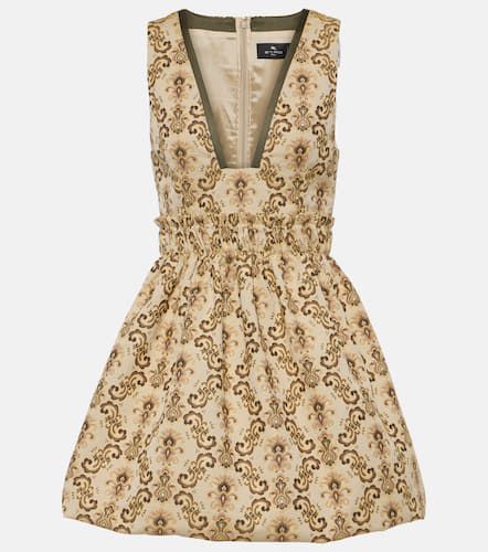 Etro Plunge-neck jacquard minidress - Etro - Modalova