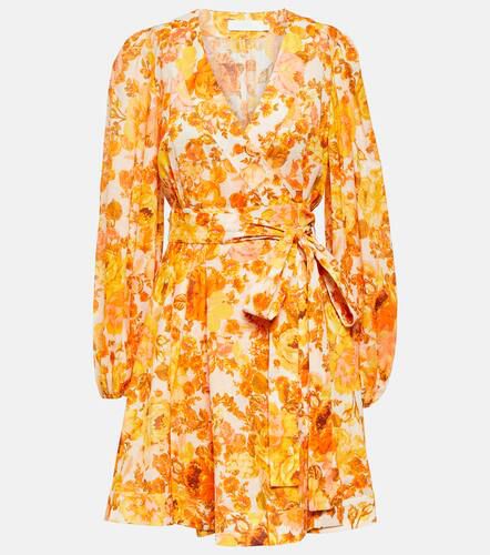 Floral cotton wrap minidress - Zimmermann - Modalova