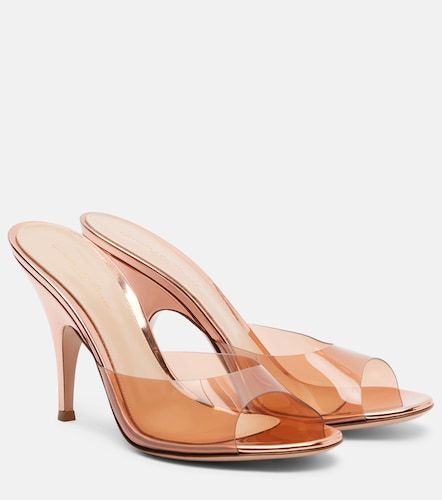 Sofia leather-trimmed PVC mules - Gianvito Rossi - Modalova