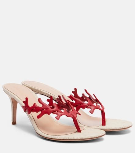 Canvas and leather thong sandals - Gianvito Rossi - Modalova