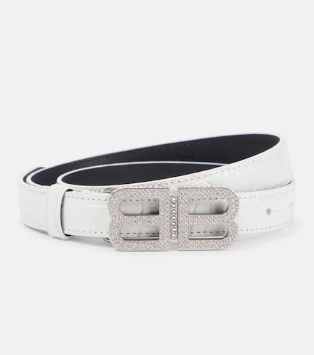 BB Hourglass thin leather belt - Balenciaga - Modalova