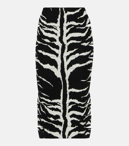 AlaÃ¯a Zebra-printed high-rise midi skirt - Alaia - Modalova