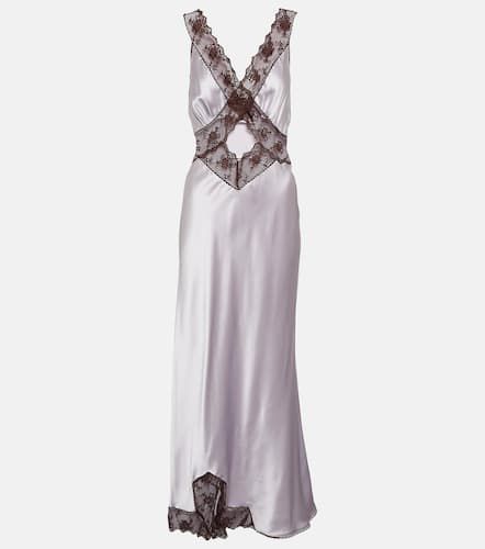 Aries lace-trimmed cutout silk gown - SIR - Modalova
