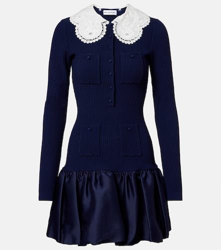 Vestido corto de punto gofrado - Self-Portrait - Modalova