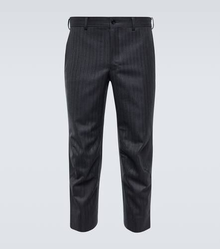 Comme des GarÃ§ons Deux Striped straight-fit wool pants - Comme des Garcons Homme Deux - Modalova