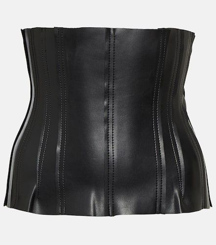 Grace faux leather corset top - Norma Kamali - Modalova