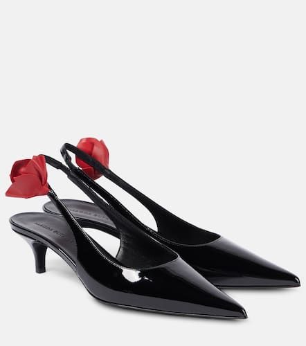 Floral-appliquÃ© leather slingback pumps - Magda Butrym - Modalova