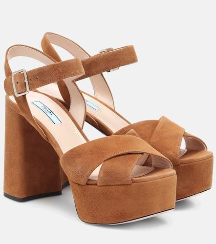 Sandalias de gamuza con plataforma - Prada - Modalova