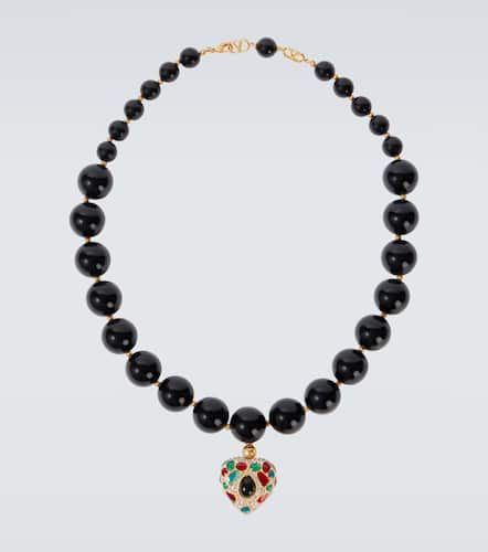 Coeur Royal SwarovskiÂ®-embellished beaded necklace - Valentino Garavani - Modalova