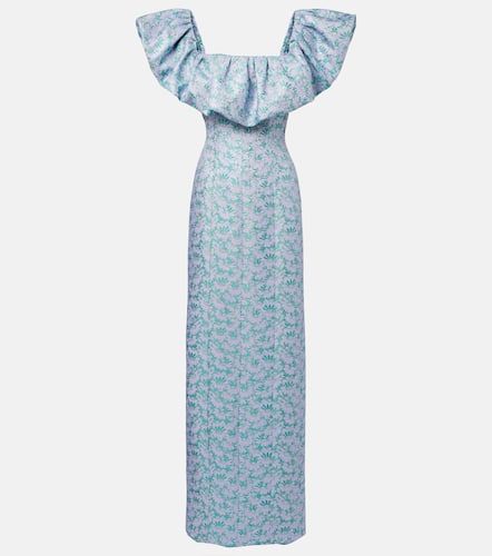 Abito lungo Rowan in broccato con stampa floreale - Markarian - Modalova
